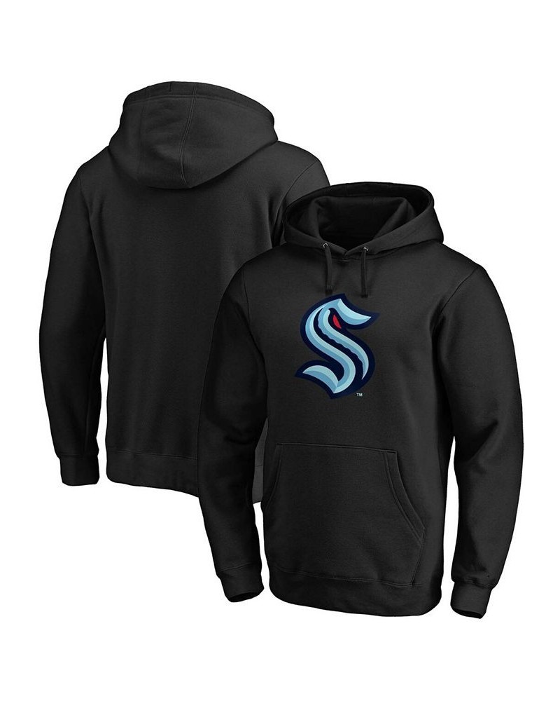 Men's Big and Tall Black Seattle Kraken Primary Logo Pullover Hoodie $27.06 Sweatshirt