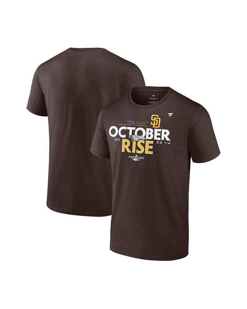 Men's Branded Brown San Diego Padres 2022 Postseason Locker Room T-shirt $24.50 T-Shirts