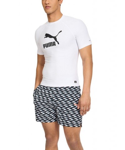 Men's Archive Performance-Fit Short-Sleeve Swim Shirt White $16.93 Swimsuits