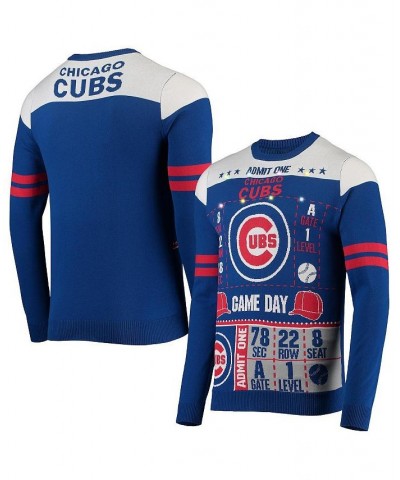 Men's Royal Chicago Cubs Ticket Light-Up Ugly Sweater $50.99 Sweaters