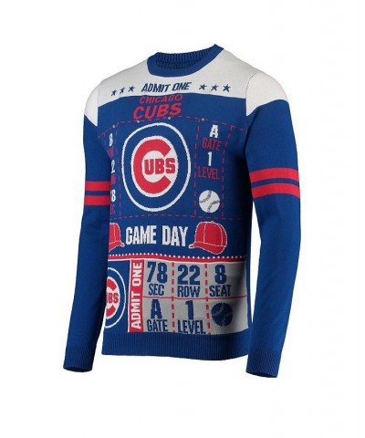 Men's Royal Chicago Cubs Ticket Light-Up Ugly Sweater $50.99 Sweaters