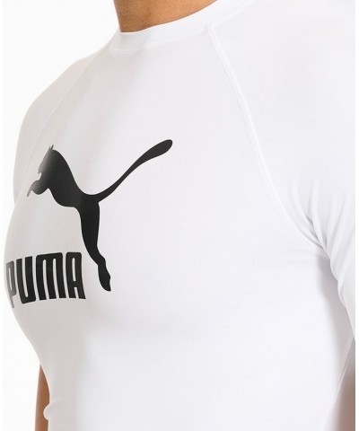 Men's Archive Performance-Fit Short-Sleeve Swim Shirt White $16.93 Swimsuits