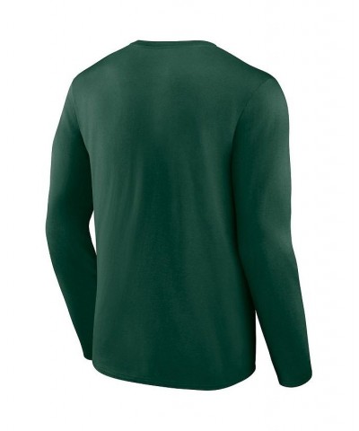 Men's Branded Green Miami Hurricanes Broad Jump 2-Hit Long Sleeve T-shirt $21.41 T-Shirts