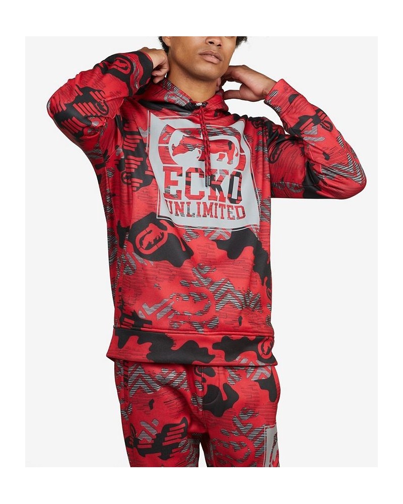 Men's Big and Tall Dragon Stone Hoodie Red $35.36 Sweatshirt