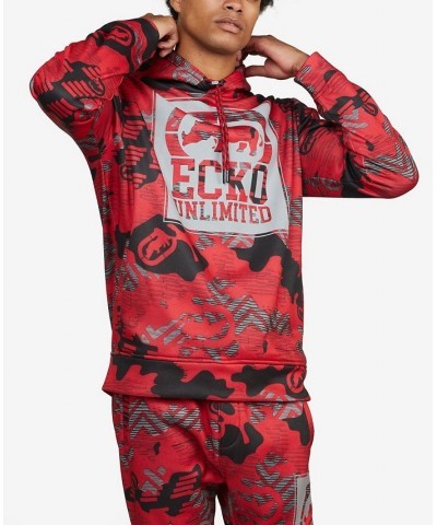 Men's Big and Tall Dragon Stone Hoodie Red $35.36 Sweatshirt