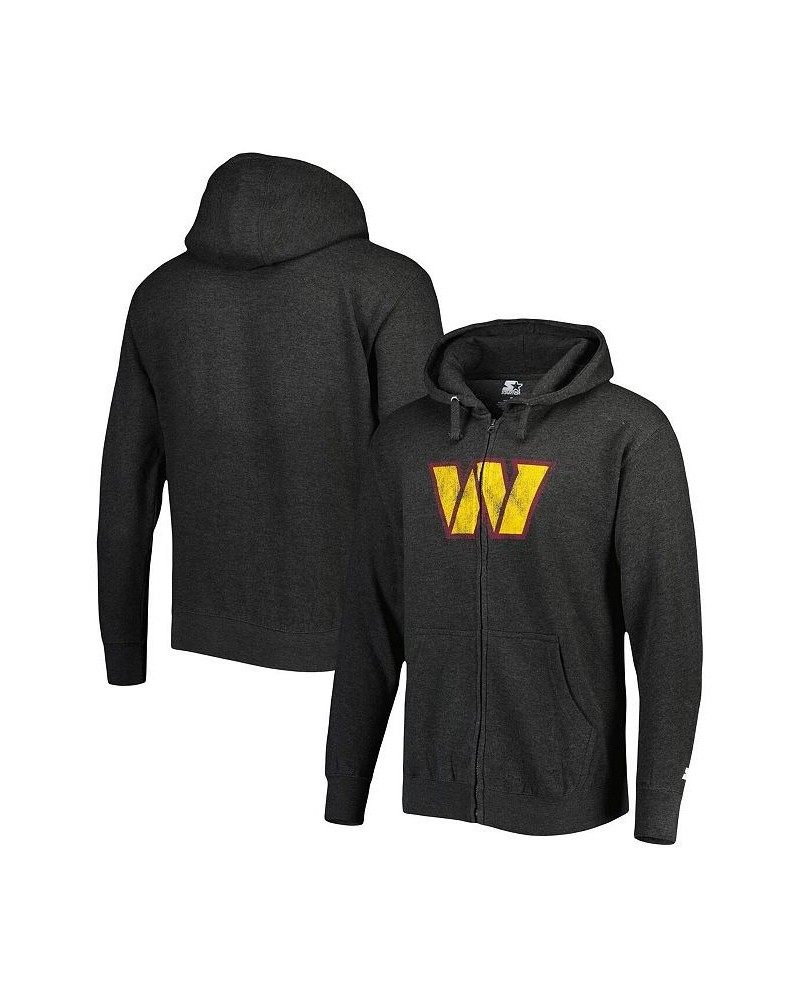 Men's Heather Charcoal Washington Commanders Perfect Season Full-Zip Hoodie $35.20 Sweatshirt