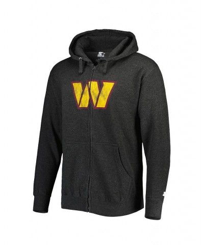 Men's Heather Charcoal Washington Commanders Perfect Season Full-Zip Hoodie $35.20 Sweatshirt