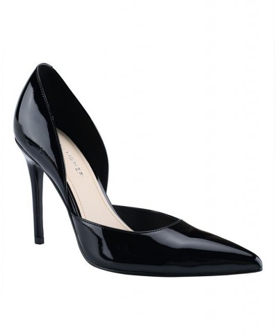 Women's Christa Pointy Toe Stiletto Dress Pumps Black $40.33 Shoes