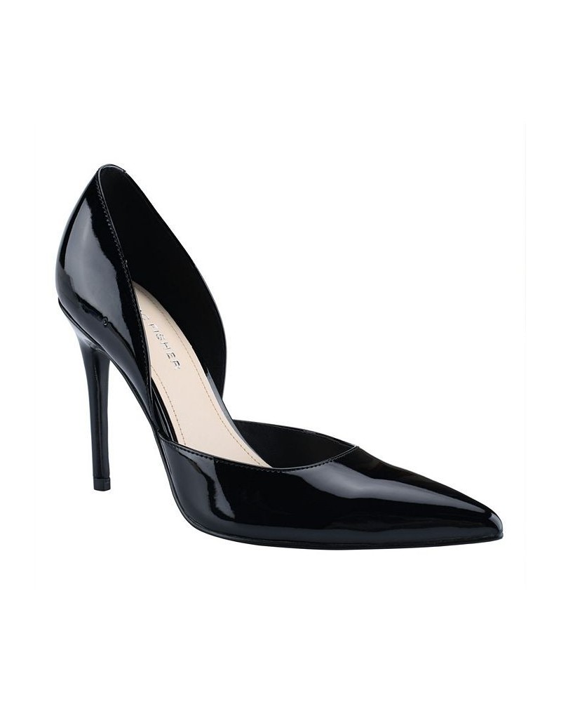 Women's Christa Pointy Toe Stiletto Dress Pumps Black $40.33 Shoes