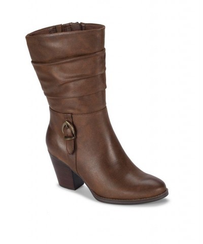 Women's Cheyenne Mid Calf Boots PD03 $44.03 Shoes