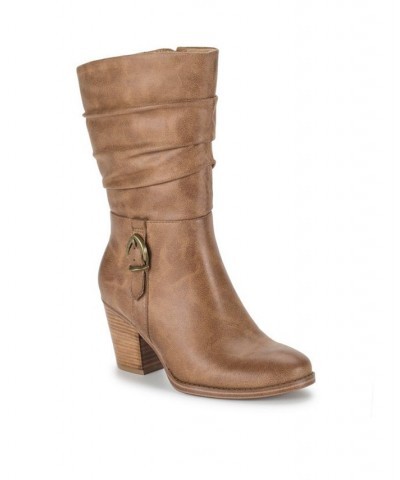 Women's Cheyenne Mid Calf Boots PD03 $44.03 Shoes