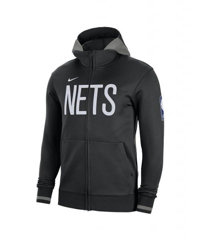 Men's Black Brooklyn Nets Authentic Showtime Performance Full-Zip Hoodie $79.20 Sweatshirt