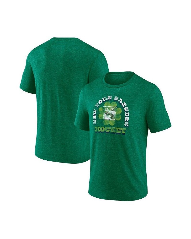 Men's Branded Heather Green New York Rangers St. Patrick's Day Celtic Arch Tri-Blend T-shirt $20.15 T-Shirts