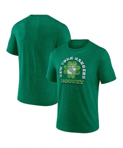 Men's Branded Heather Green New York Rangers St. Patrick's Day Celtic Arch Tri-Blend T-shirt $20.15 T-Shirts