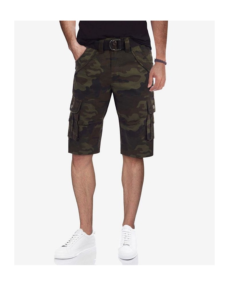 Men's Belted Double Pocket Cargo Shorts PD05 $19.95 Shorts