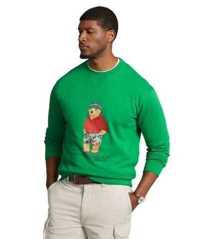 Men's Polo Bear Fleece Sweatshirt Green $76.54 Sweatshirt