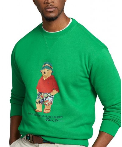 Men's Polo Bear Fleece Sweatshirt Green $76.54 Sweatshirt