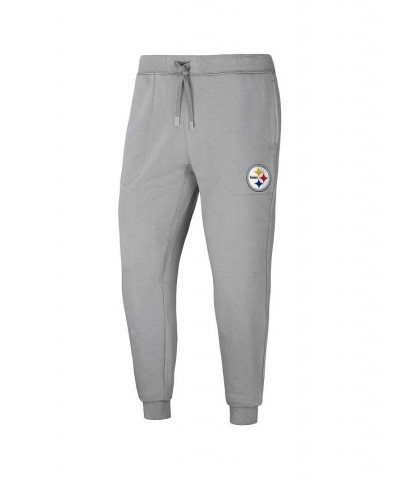 Men's NFL x Darius Rucker Collection by Gray Pittsburgh Steelers Fleece Jogger Pants $37.94 Pants