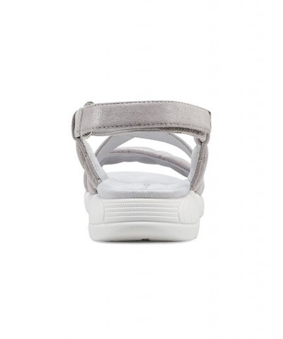 Women's Treasur Sandals Silver $40.29 Shoes