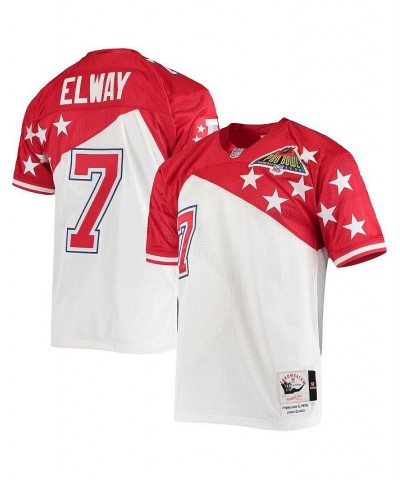 Men's John Elway White, Red AFC 1995 Pro Bowl Authentic Jersey $127.10 Jersey