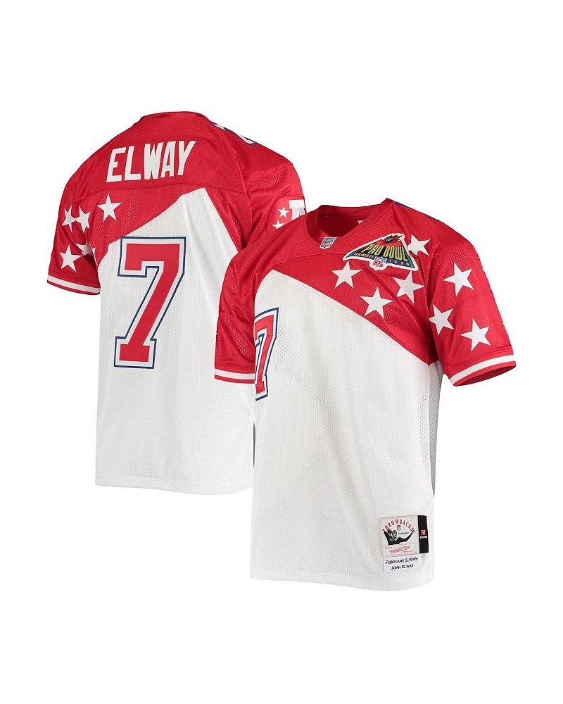 Men's John Elway White, Red AFC 1995 Pro Bowl Authentic Jersey $127.10 Jersey