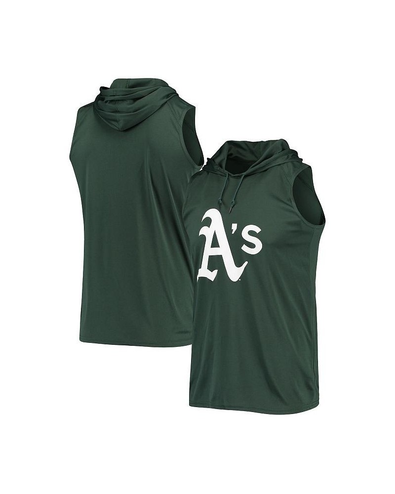 Men's Green Oakland Athletics Sleeveless Pullover Hoodie $19.78 T-Shirts