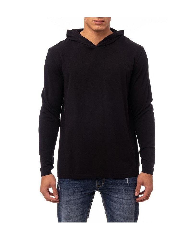 Men's Soft Stretch Long Sleeve Hoodie Black $22.05 Sweatshirt