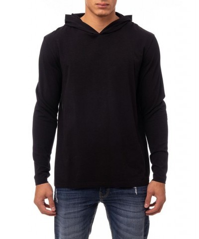 Men's Soft Stretch Long Sleeve Hoodie Black $22.05 Sweatshirt