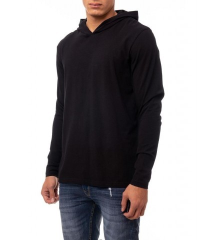 Men's Soft Stretch Long Sleeve Hoodie Black $22.05 Sweatshirt