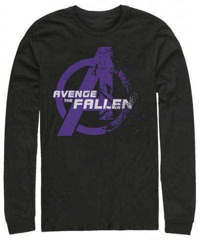 Marvel Men's Avengers Endgame Avenge the Fallen Logo, Long Sleeve T-shirt Black $21.19 T-Shirts