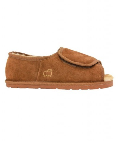 Men's Open Toe Wrap Slippers Brown $48.75 Shoes