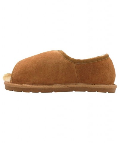 Men's Open Toe Wrap Slippers Brown $48.75 Shoes