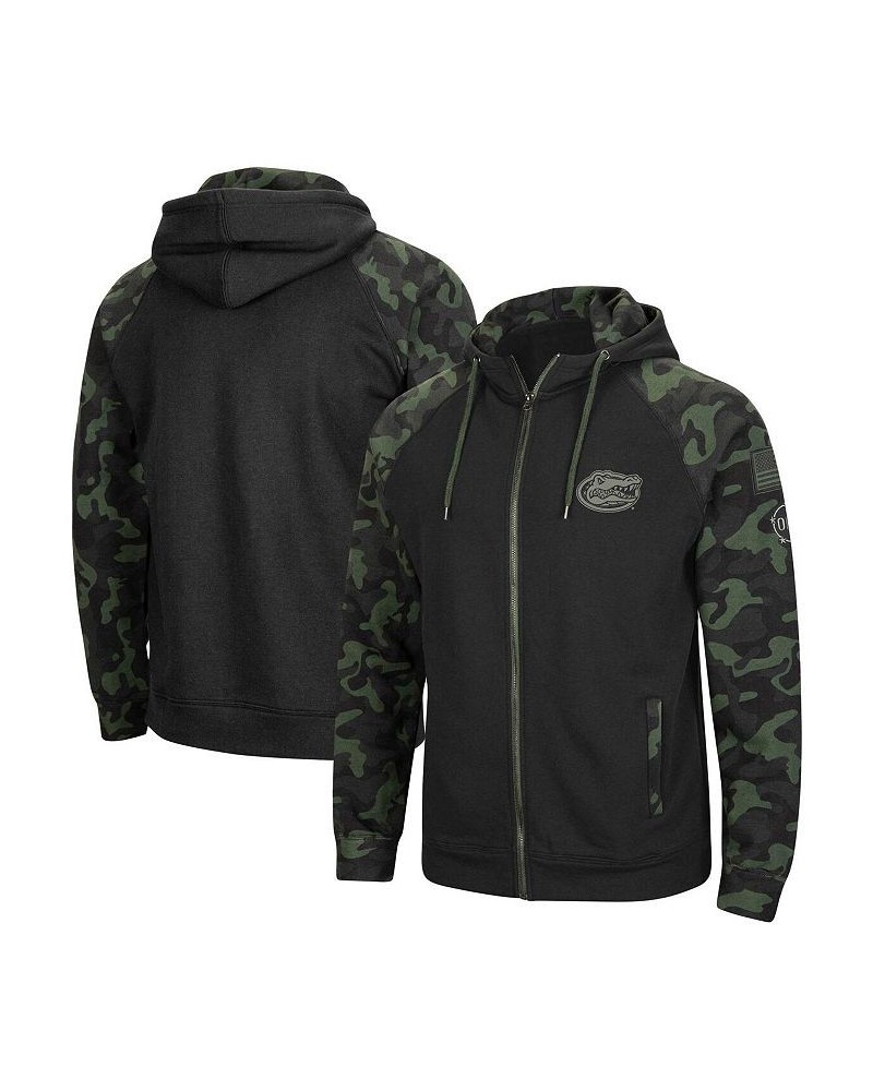 Men's Black Florida Gators OHT Military-Inspired Appreciation Camo Raglan Full-Zip Hoodie $38.25 Sweatshirt