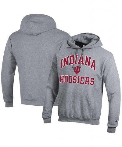 Men's Heather Gray Indiana Hoosiers High Motor Pullover Hoodie $34.30 Sweatshirt