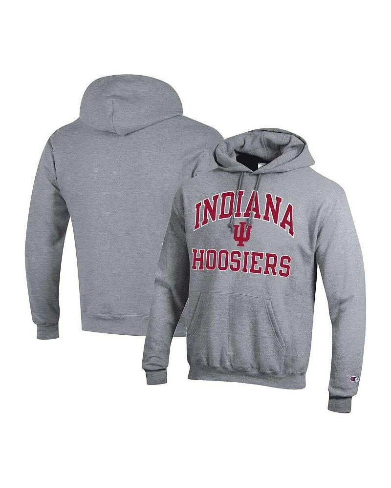 Men's Heather Gray Indiana Hoosiers High Motor Pullover Hoodie $34.30 Sweatshirt