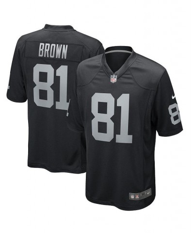 Men's Tim Brown Black Las Vegas Raiders Game Retired Player Jersey $36.38 Jersey