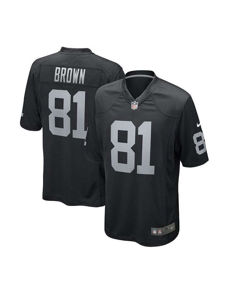 Men's Tim Brown Black Las Vegas Raiders Game Retired Player Jersey $36.38 Jersey