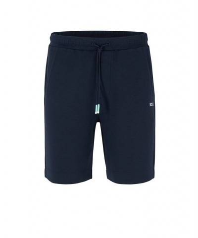 BOSS Men's Cotton-Blend Regular-Fit Shorts with Embroidered Logos Blue $57.96 Shorts