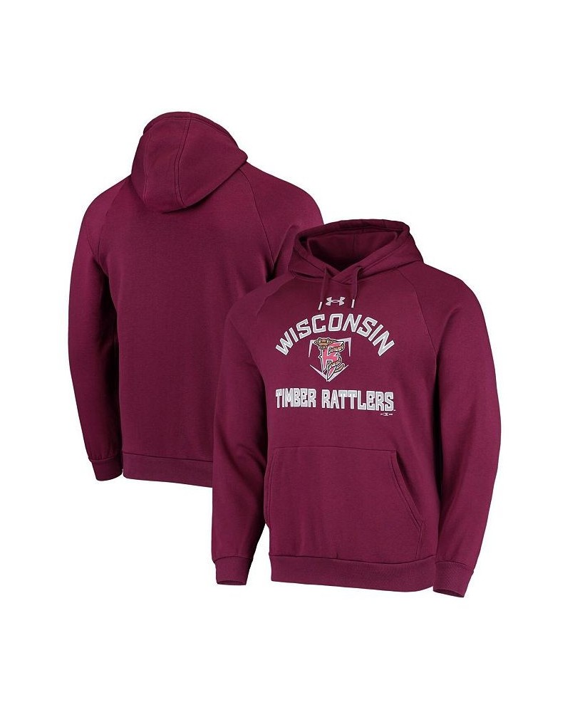 Men's Maroon Wisconsin Timber Rattlers All Day Raglan Fleece Pullover Hoodie $31.50 Sweatshirt