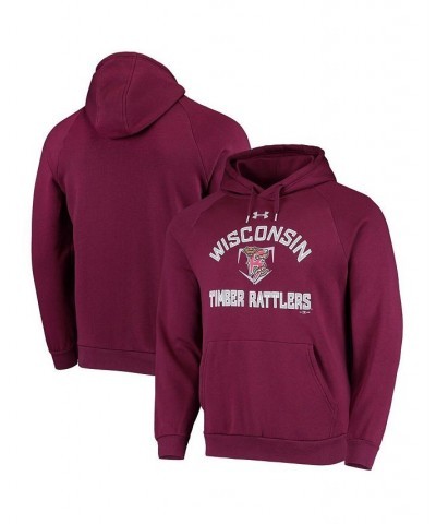 Men's Maroon Wisconsin Timber Rattlers All Day Raglan Fleece Pullover Hoodie $31.50 Sweatshirt