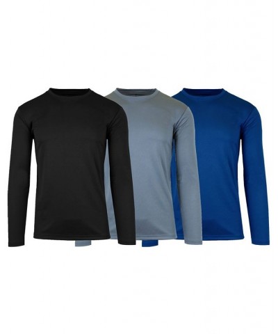 Men's Long Sleeve Moisture-Wicking Performance Tee, Pack of 3 Black/Charcoal/Navy $27.73 T-Shirts