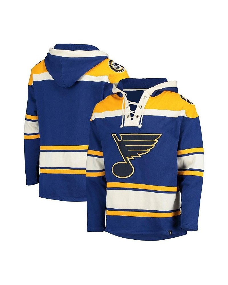 Men's Blue St. Louis Blues Superior Lacer Team Pullover Hoodie $46.40 Sweatshirt