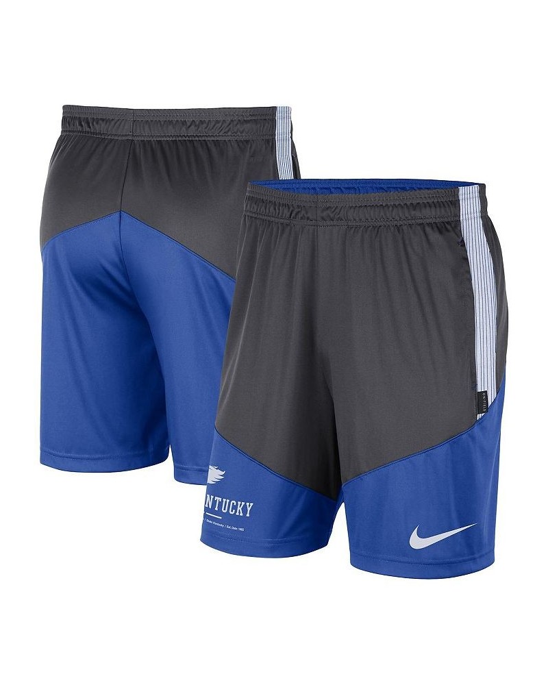 Men's Anthracite and Royal Kentucky Wildcats Team Performance Knit Shorts $30.24 Shorts