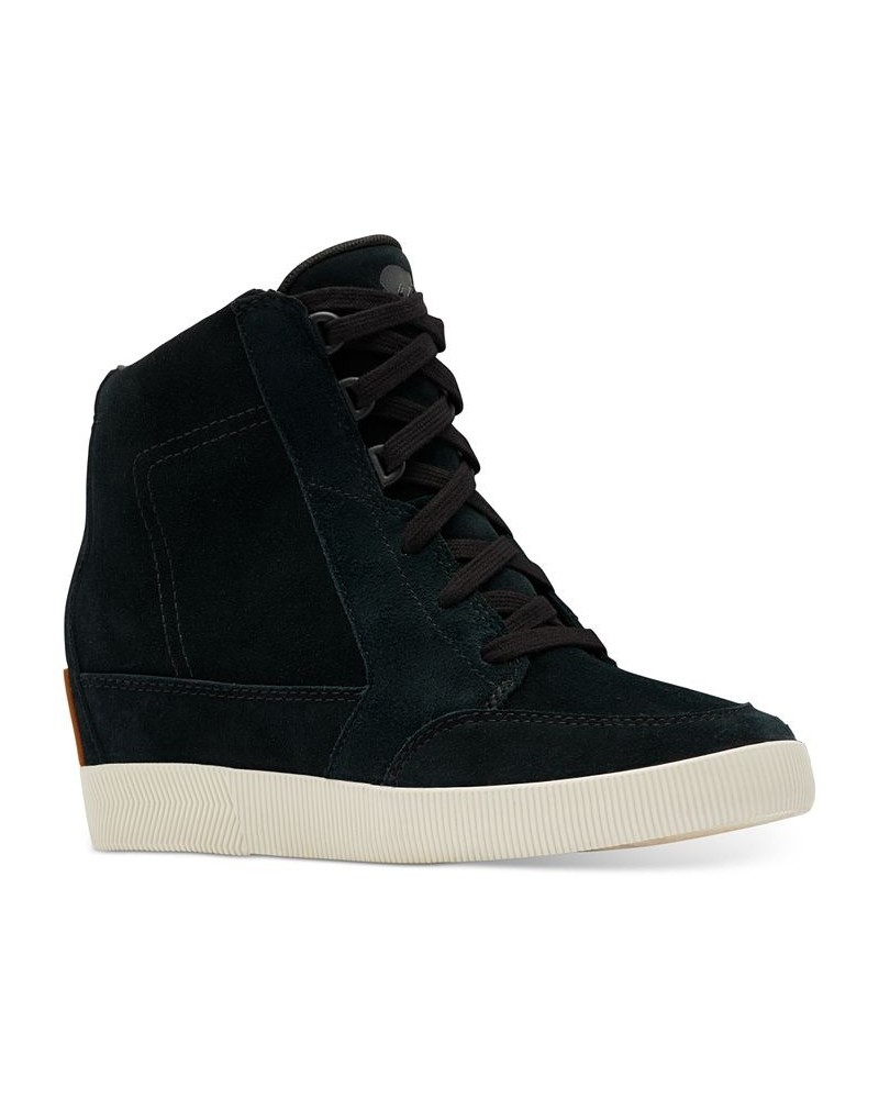 Out N About II Lace-Up Wedge Sneakers Black $70.50 Shoes