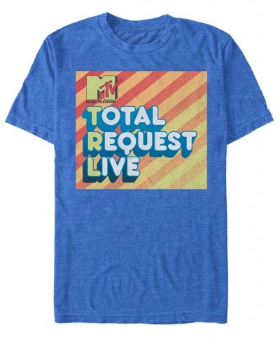 MTV Men's Total Request Live Logo Short Sleeve T-Shirt Blue $17.15 T-Shirts