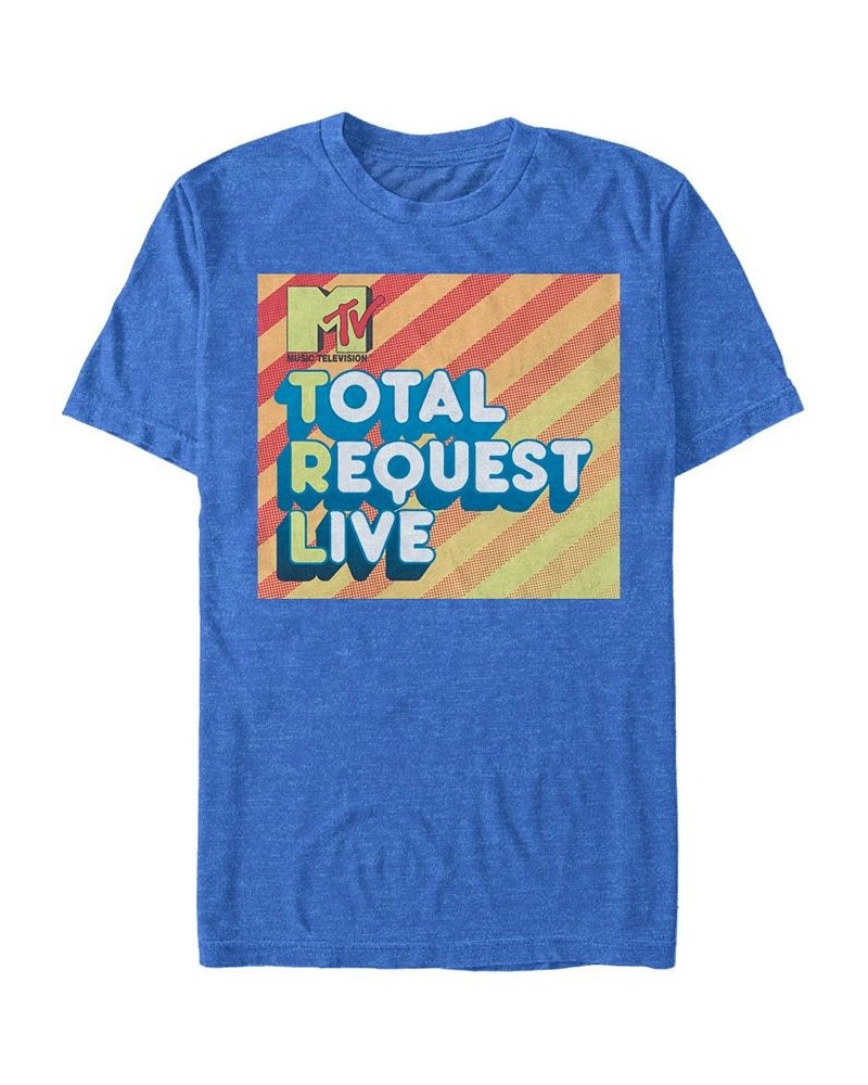 MTV Men's Total Request Live Logo Short Sleeve T-Shirt Blue $17.15 T-Shirts