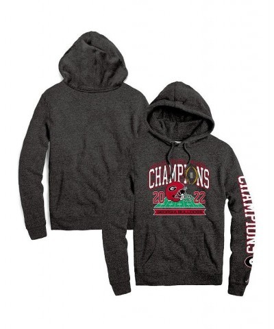 Men's Heather Charcoal Georgia Bulldogs College Football Playoff 2022 National Champions Two-Hit Tri-Blend Pullover Hoodie $5...