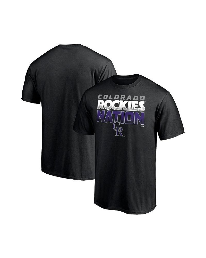 Men's Branded Black Colorado Rockies Hometown Logo T-shirt $20.00 T-Shirts