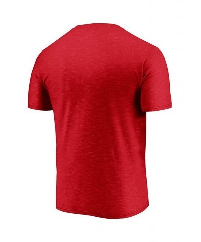 Men's Red Wisconsin Badgers Classic Primary Logo Space-Dye T-shirt $12.88 T-Shirts