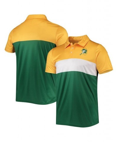 Men's Gold, Green Green Bay Packers Retro Colorblock Polo Shirt $26.95 Polo Shirts